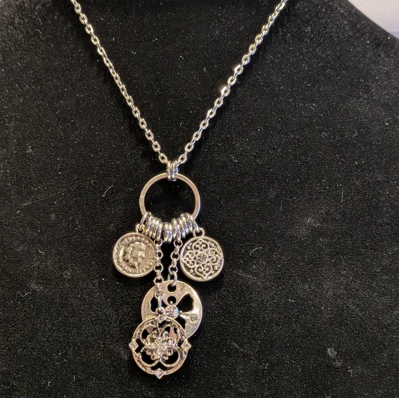 Vintage 1946 Silver Charm Necklace - Picture 1 of 7